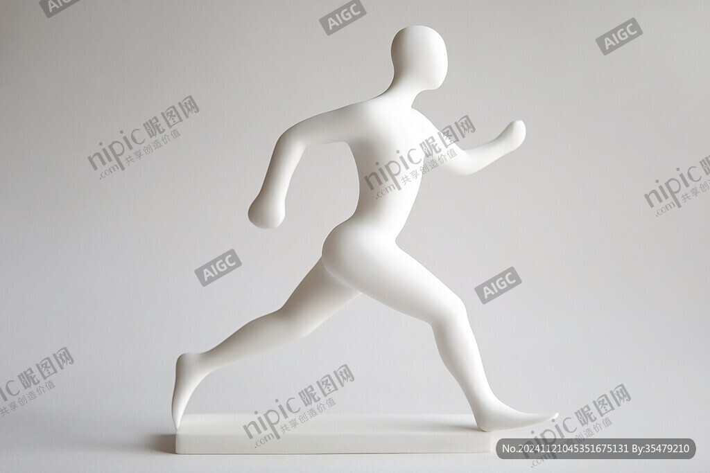 跑步塑像