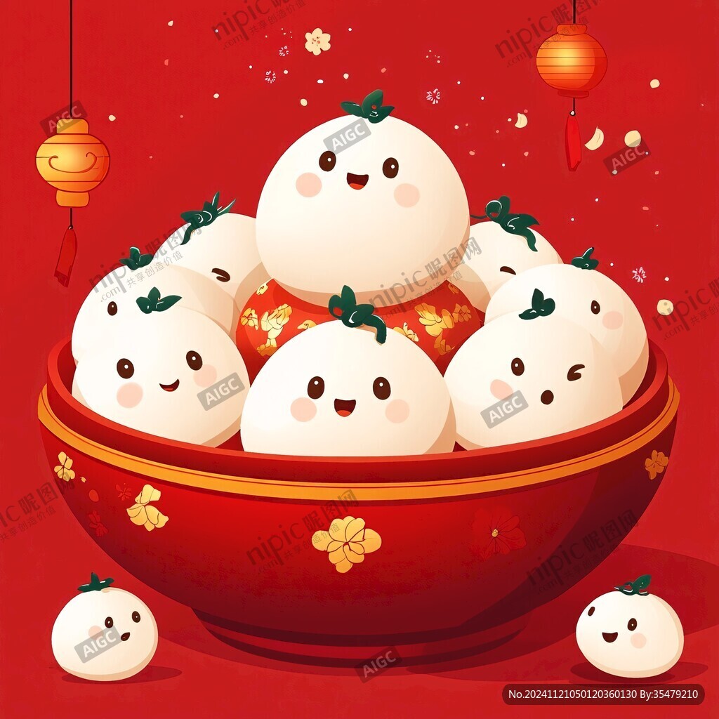 汤圆插画