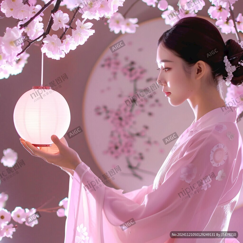 提灯美女