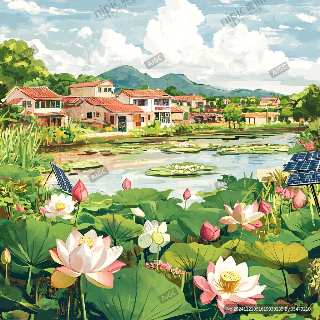 荷花大场景