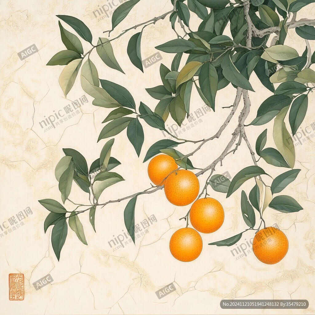 砂糖橘插画设计