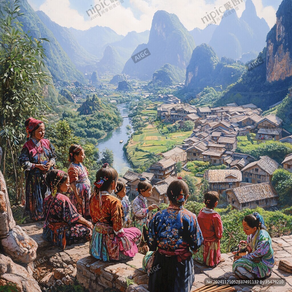 兴坪古镇油画