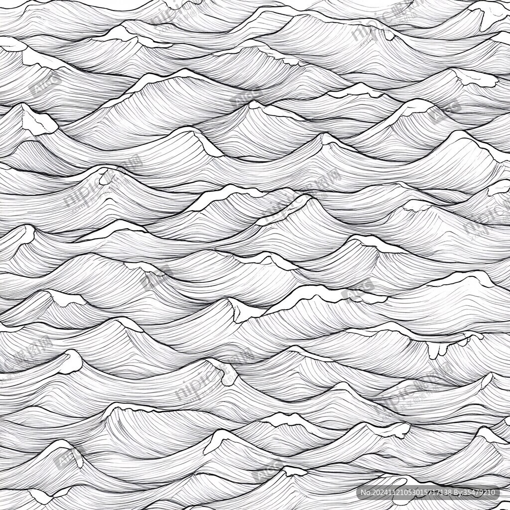 浪涛翻滚包装底纹