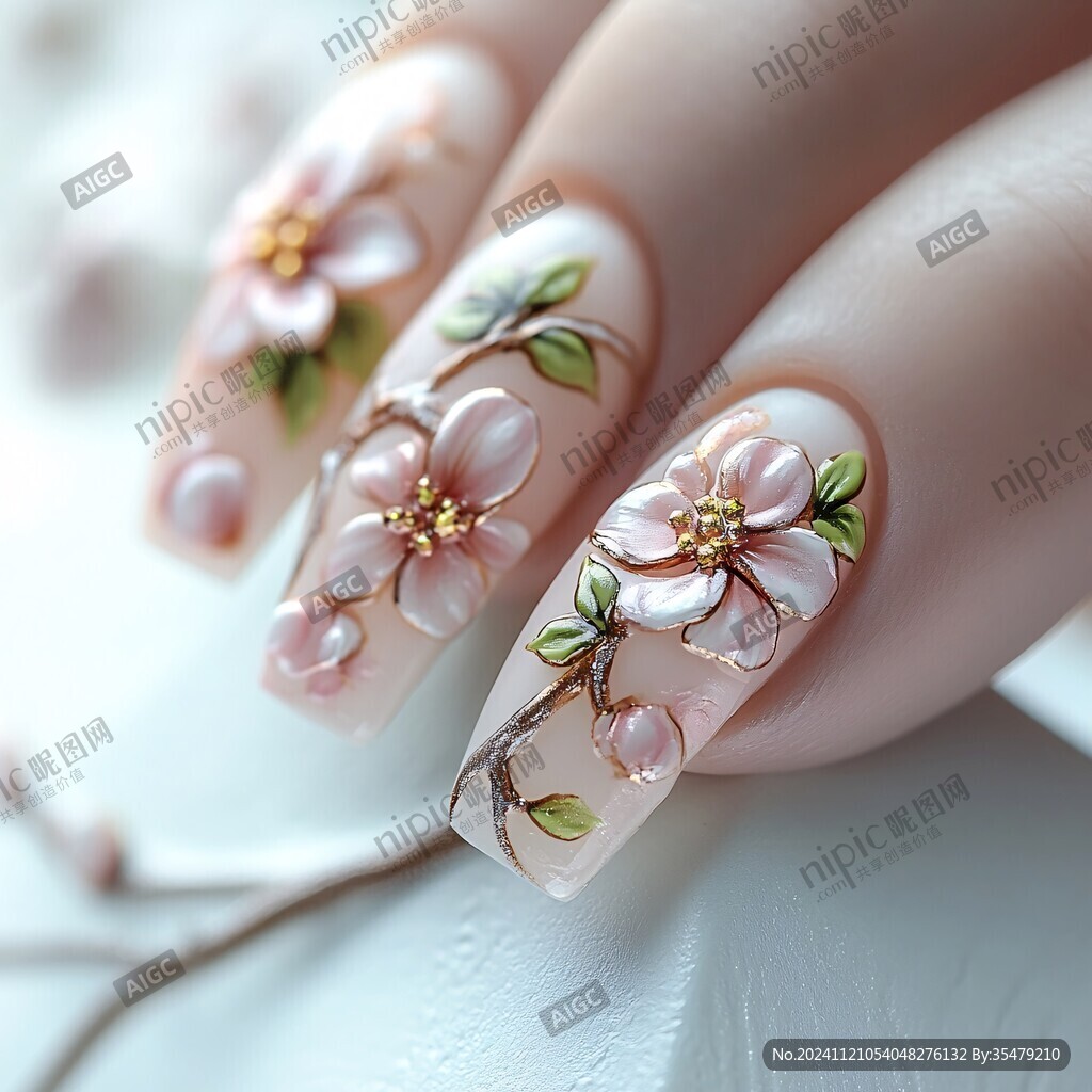花朵指甲贴