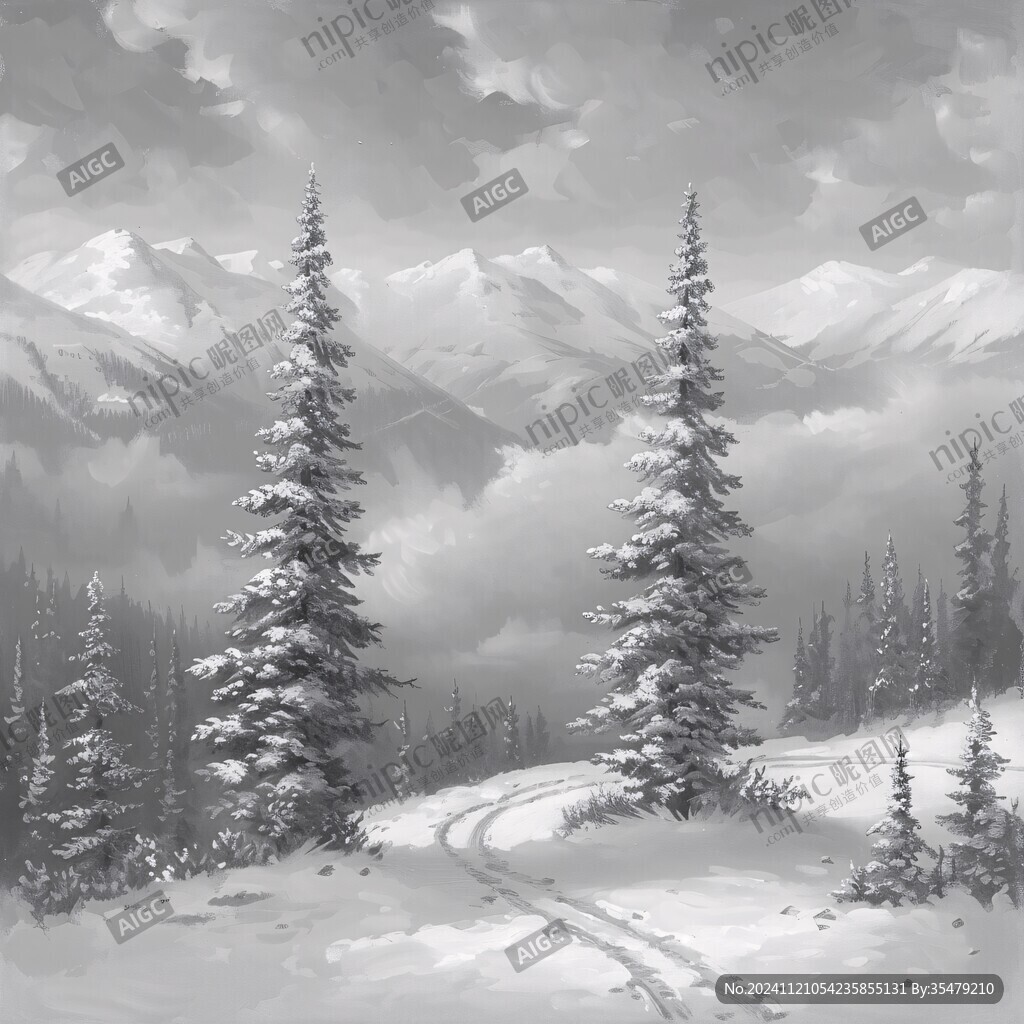 雪山原画