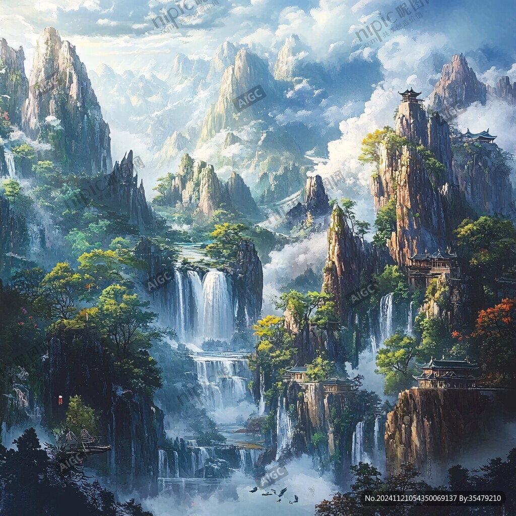 古风山水场景