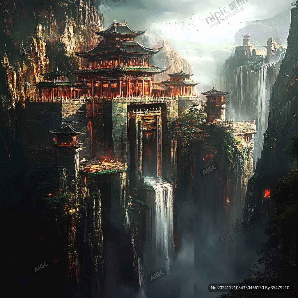 宫殿楼阁仙境仙人大殿
