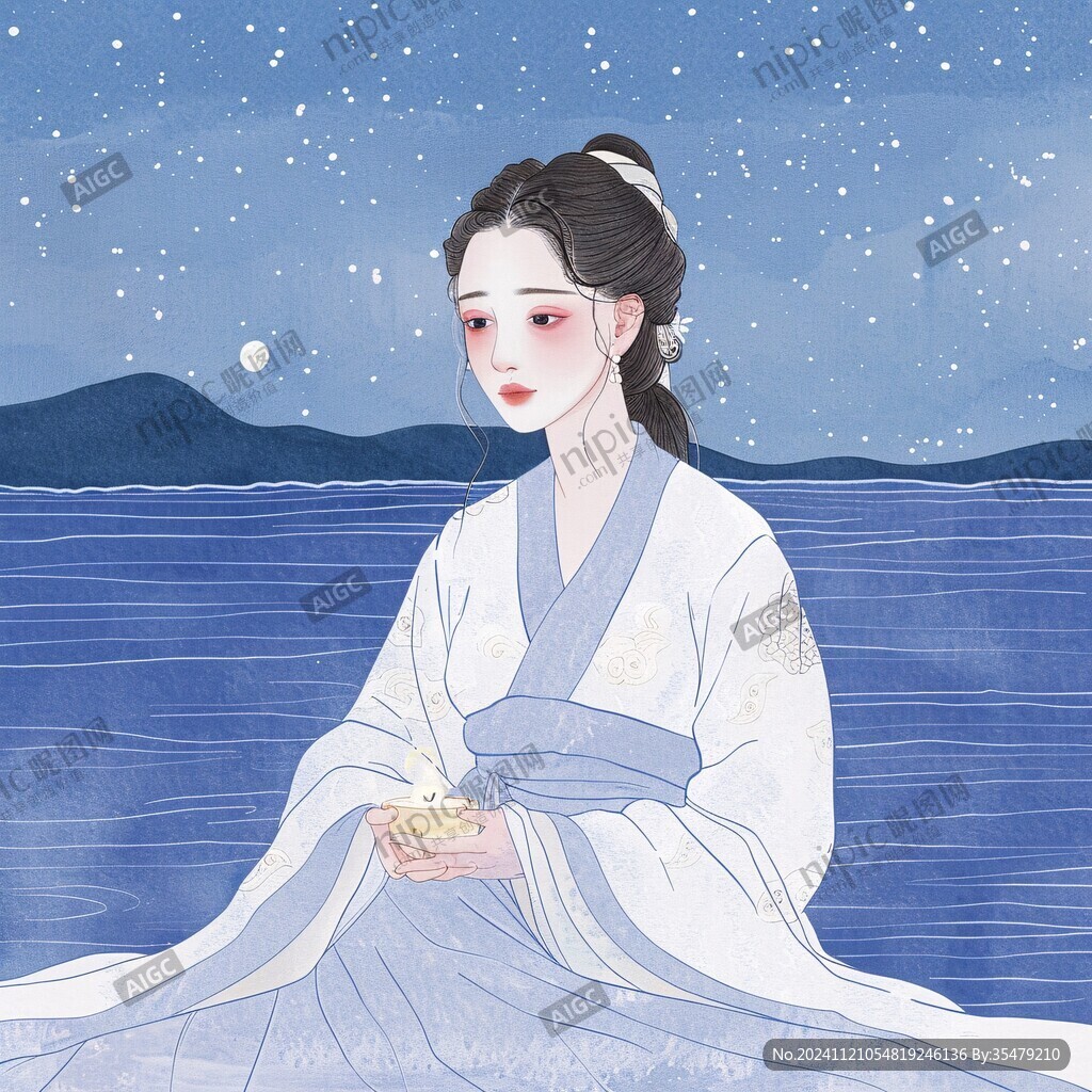 汉服女孩插画