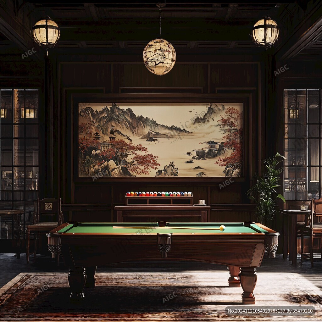 台球室挂画