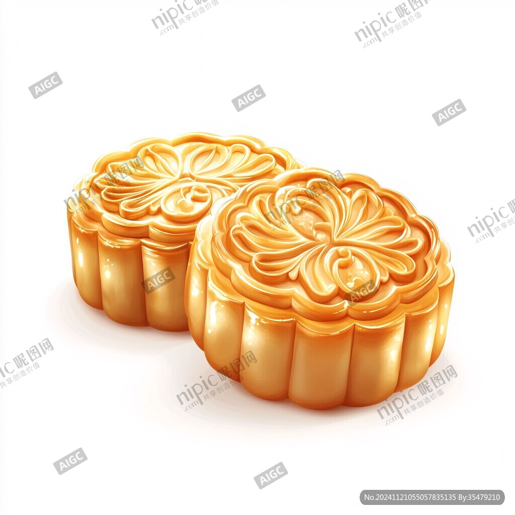 月饼模型含免抠图