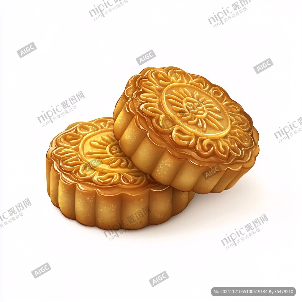 月饼模型含免抠图
