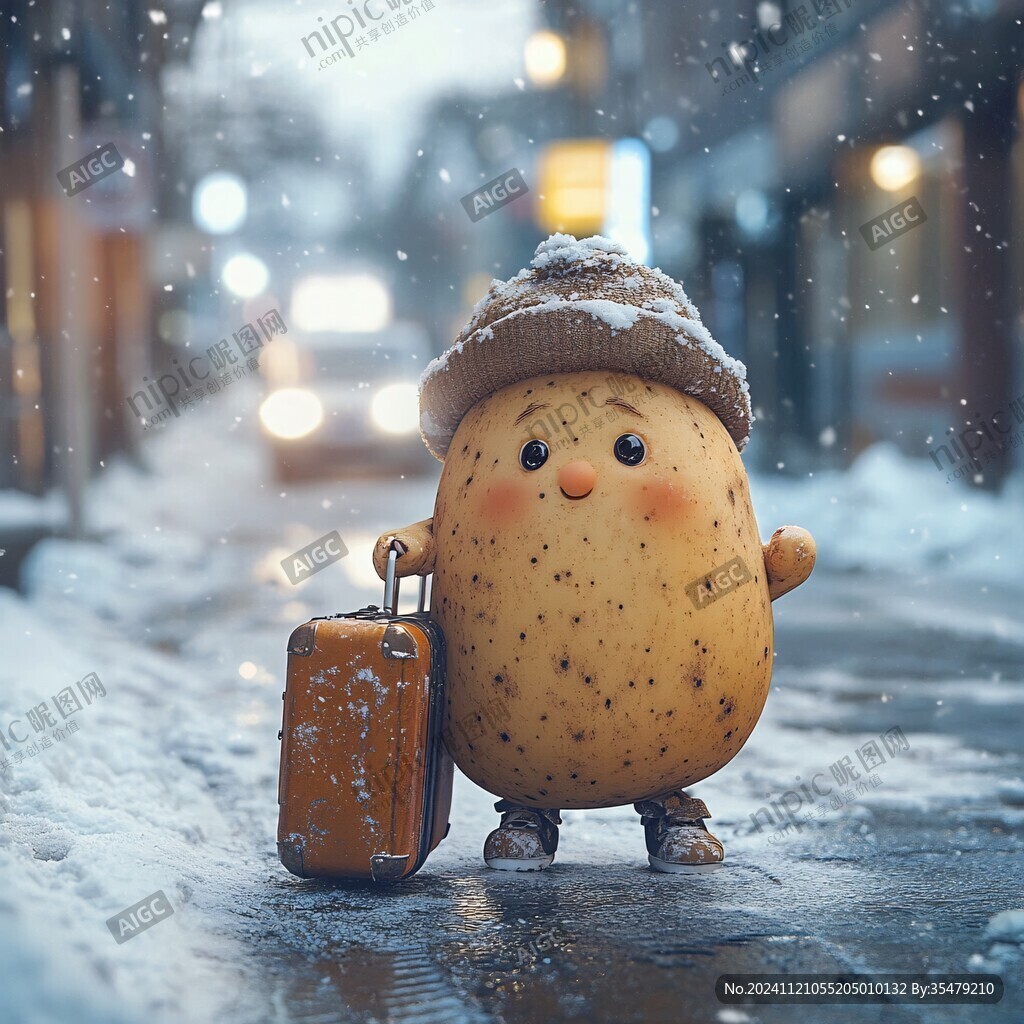 街道上的圣诞雪人