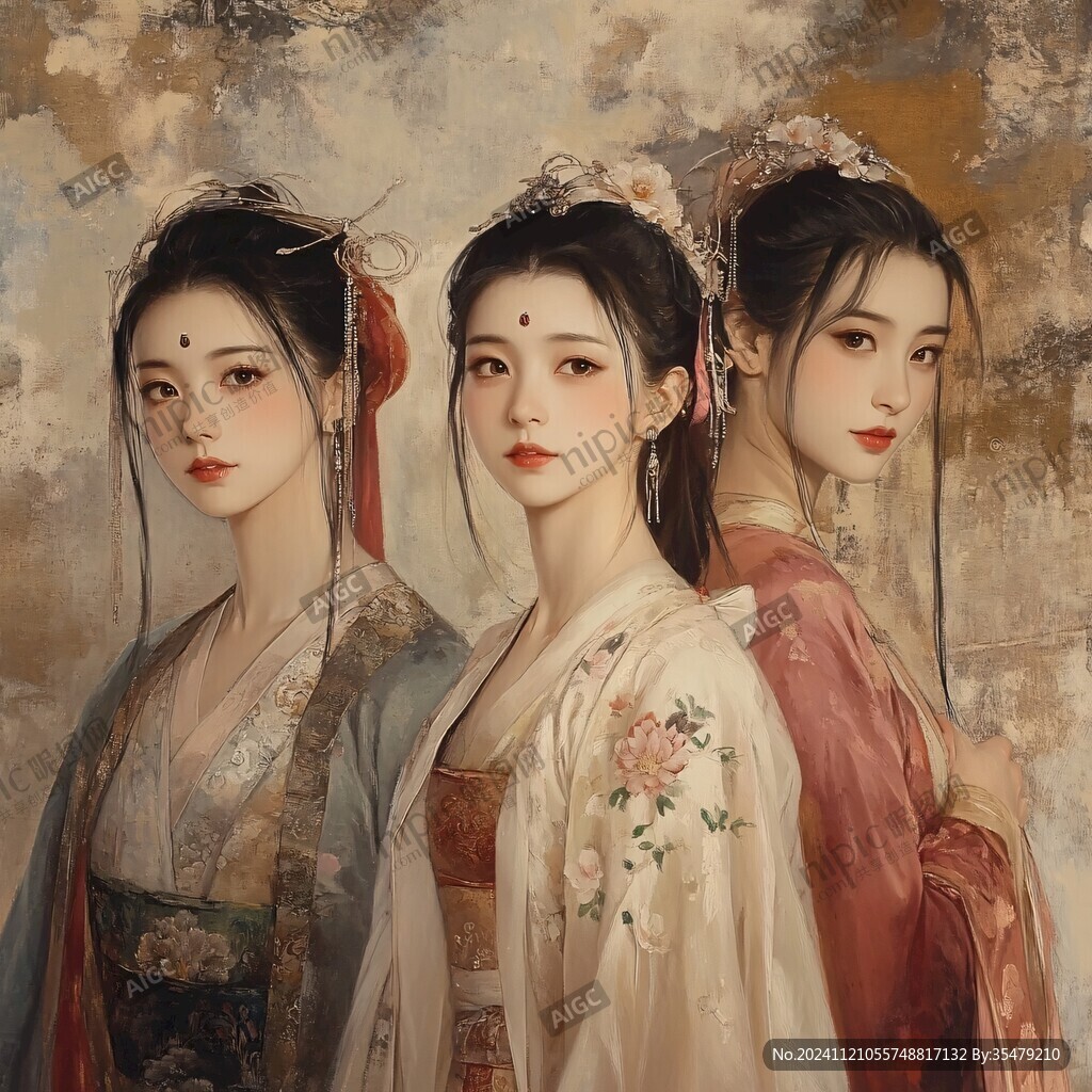 工笔少女