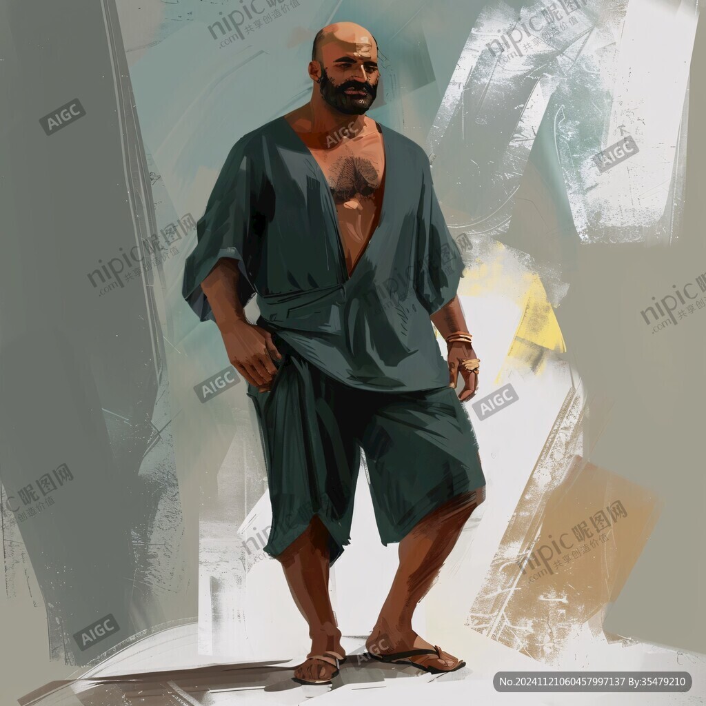 插画鲁智深