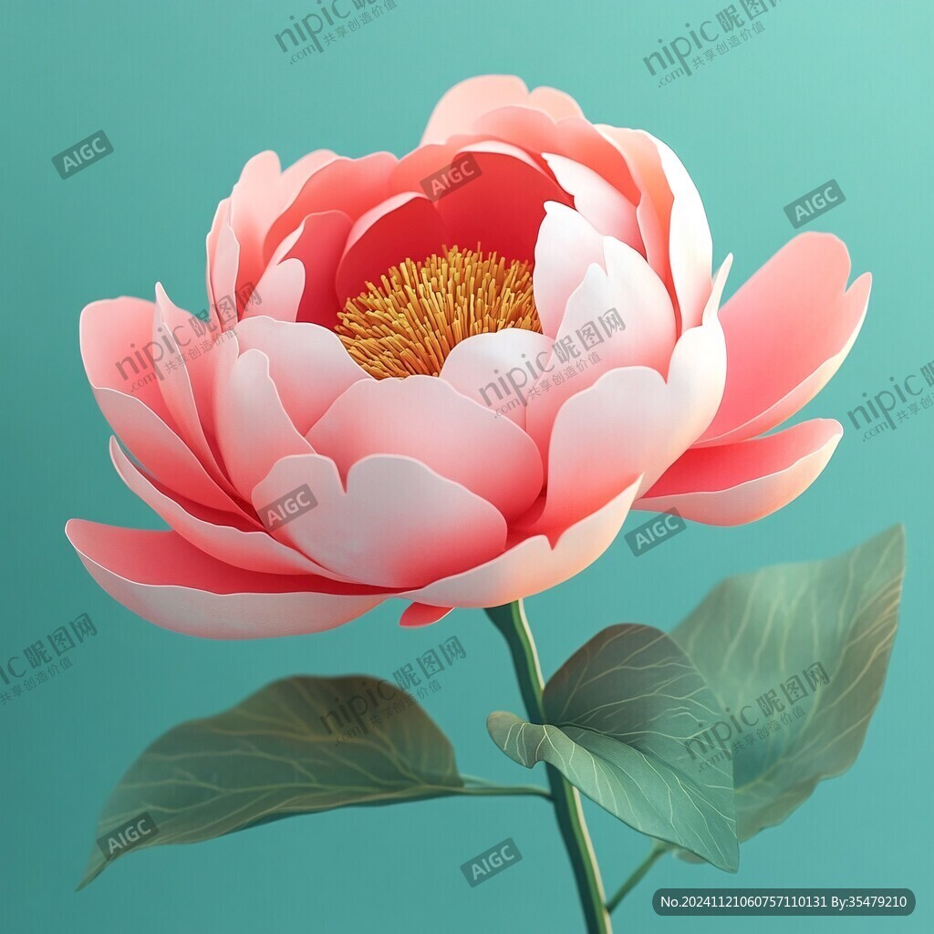 3d牡丹花卉