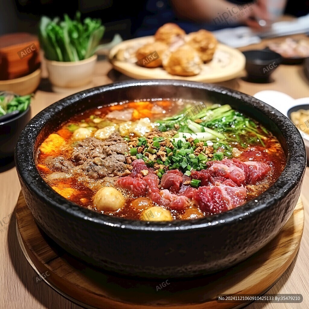 石锅水煮豆花牛肉