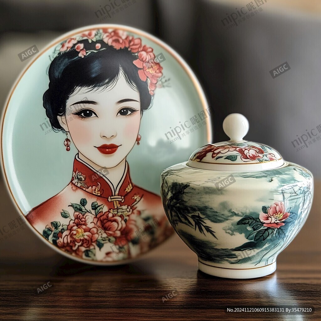 内画仕女