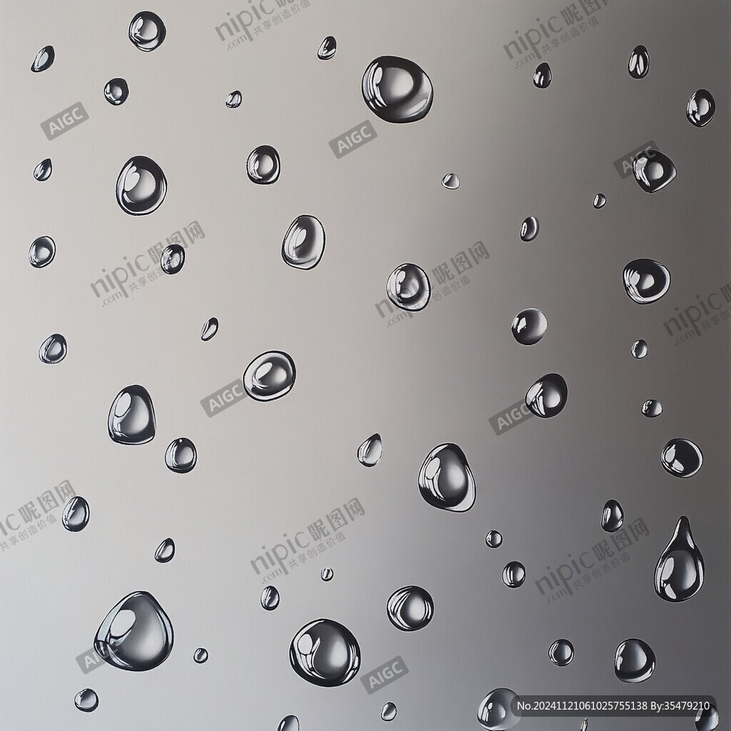 金属质感水珠