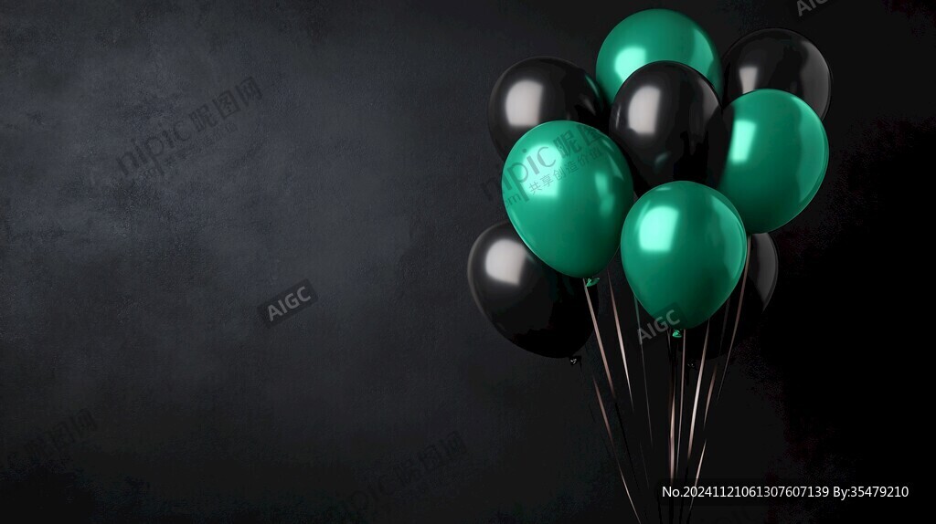 墨绿色生日效果图