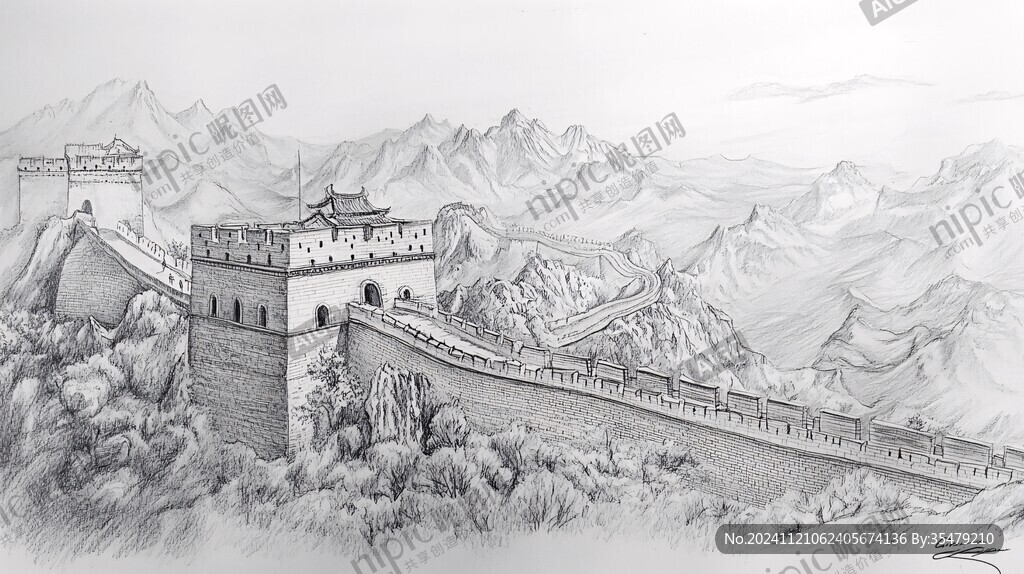 长城手绘