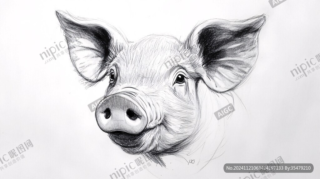 动物素描画