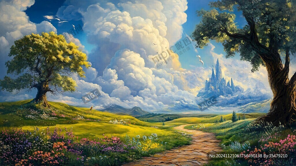宽屏风景画