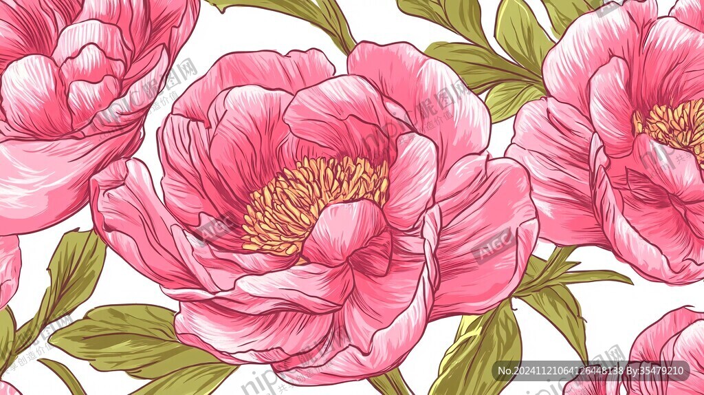 芍药花花纹