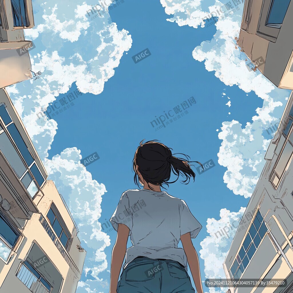 手绘追光的少年