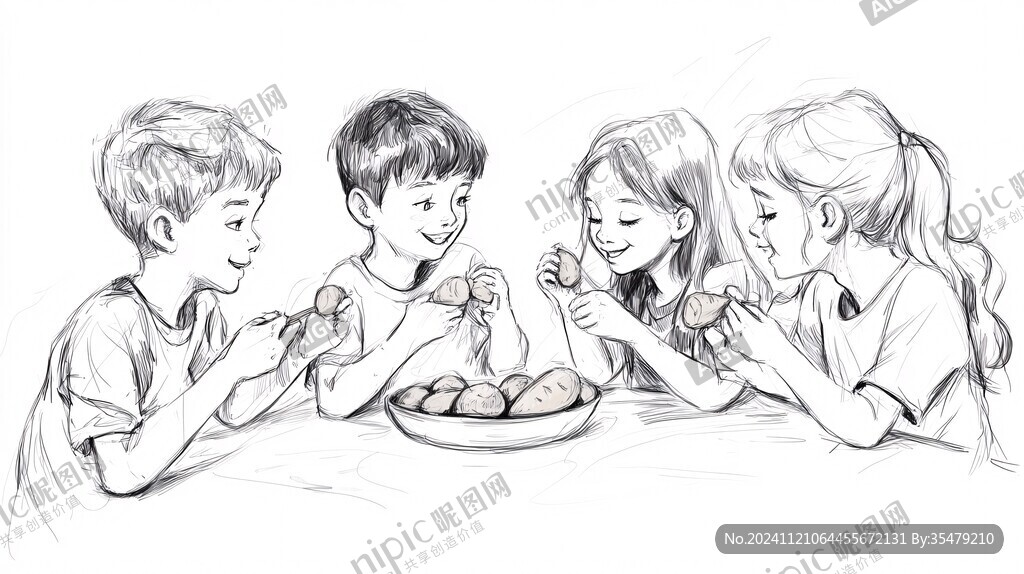 手绘儿童零食