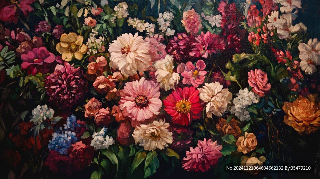 油画花卉壁纸