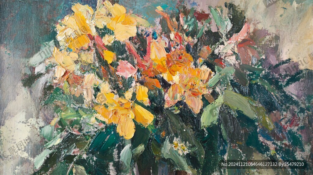 油画花