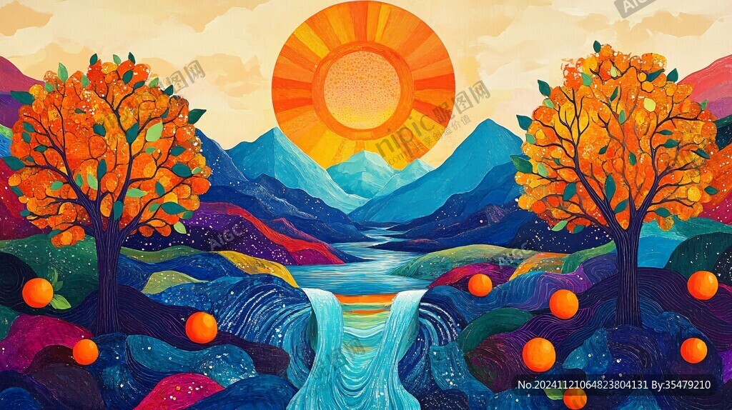 大自然插画包装插画