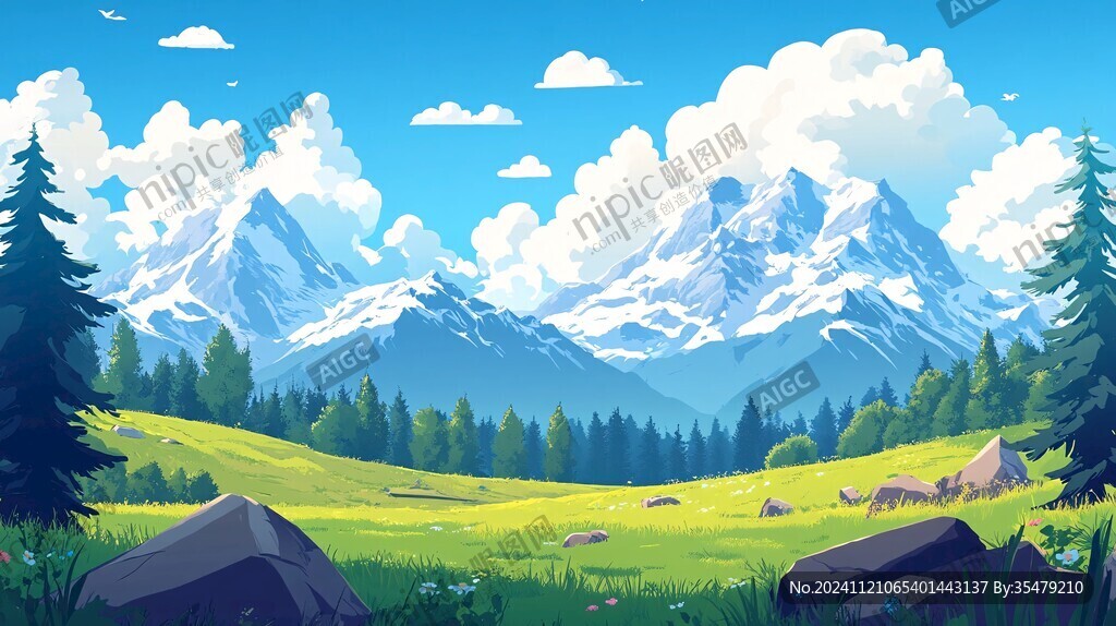 户外风景插画