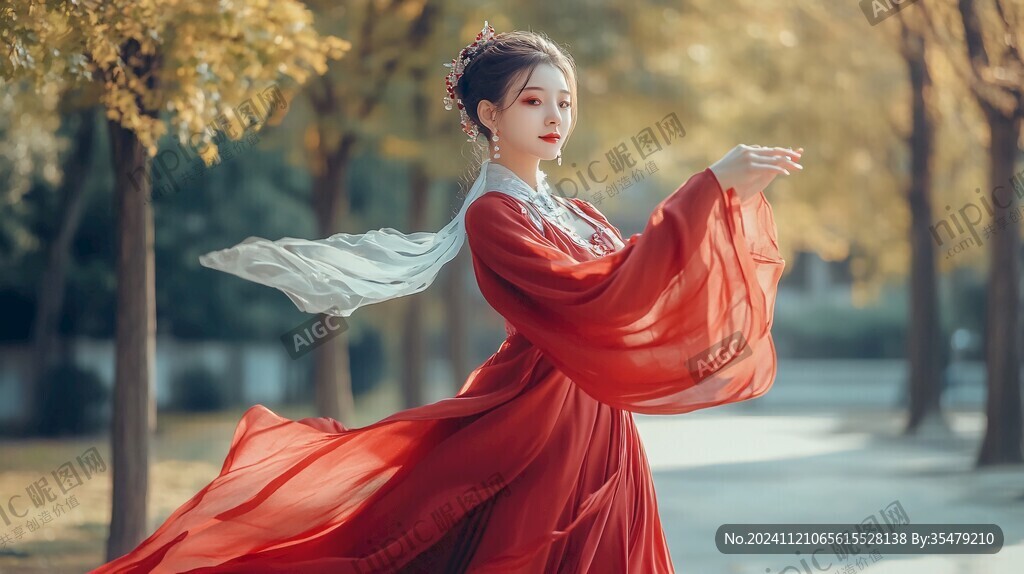 红色汉服