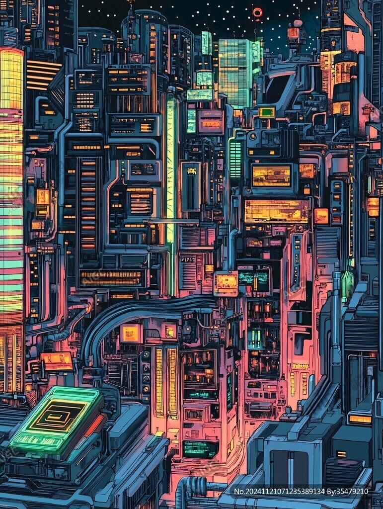 赛博朋克装饰画