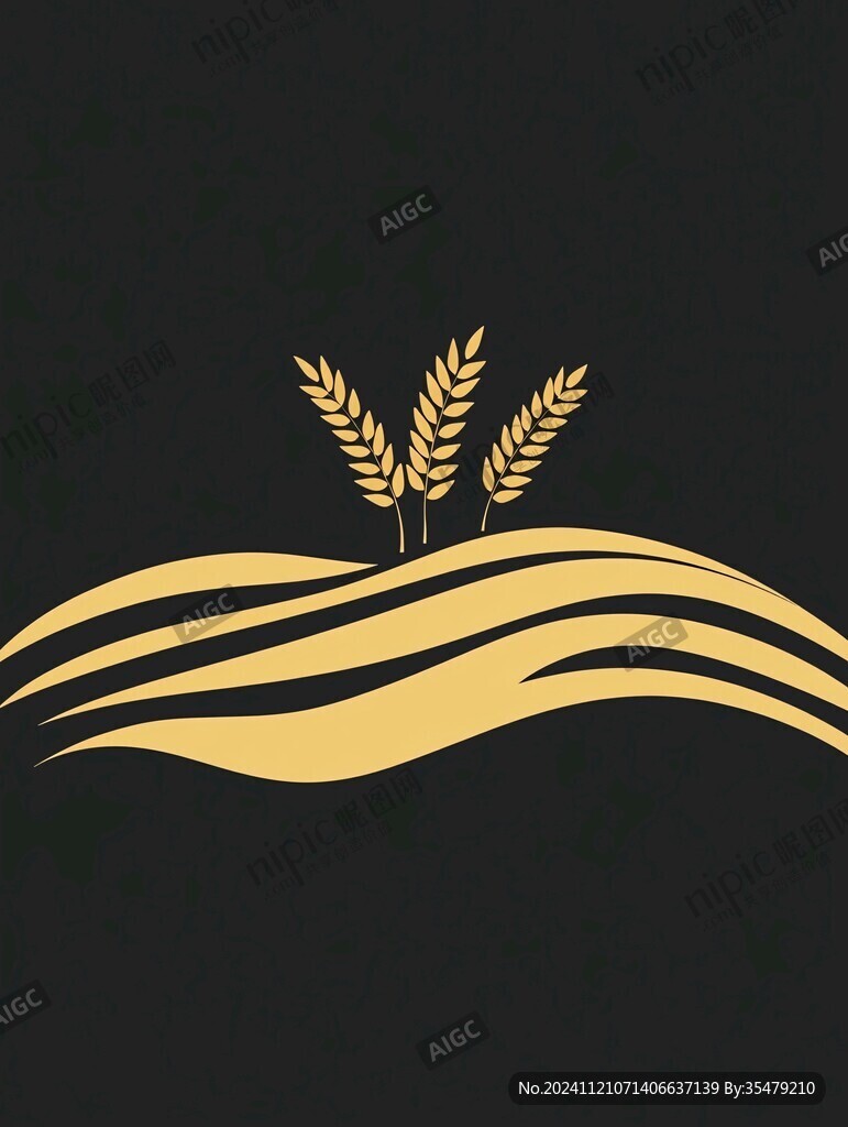 麦穗田野图标logo