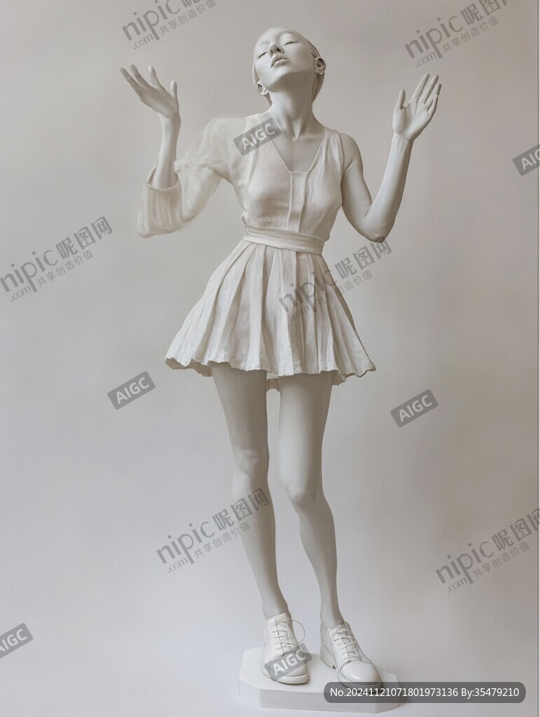 艺术女生雕塑
