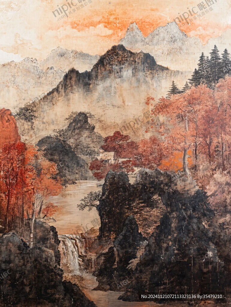 漆画风景