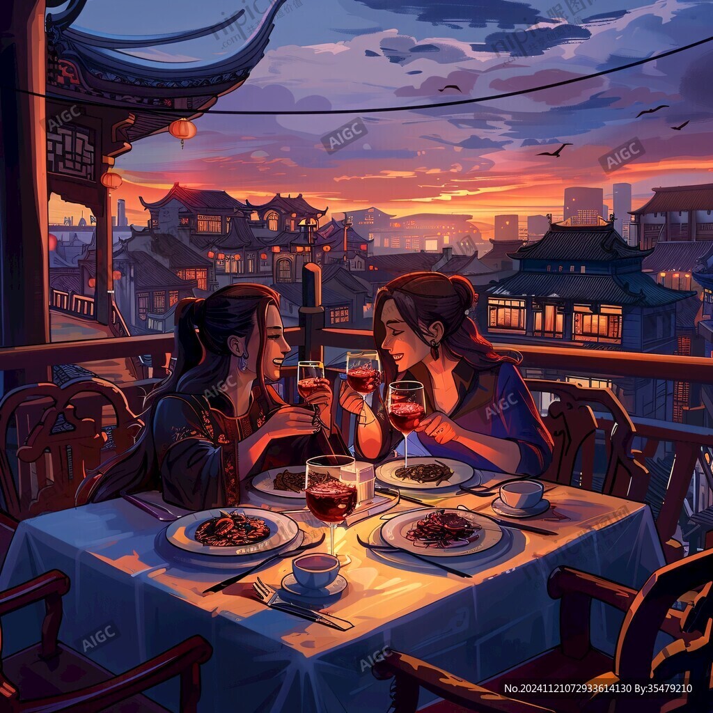 宵夜插画