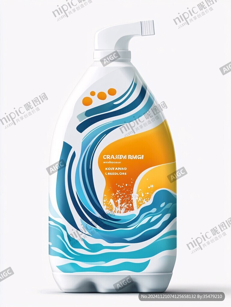 手绘洗衣液包装