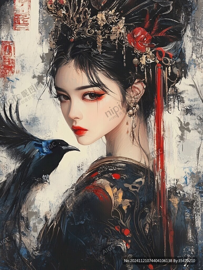 半面妆人物
