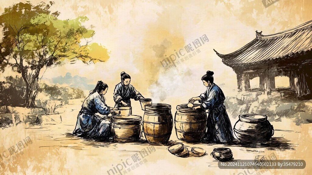 手绘古法酱油制作工艺