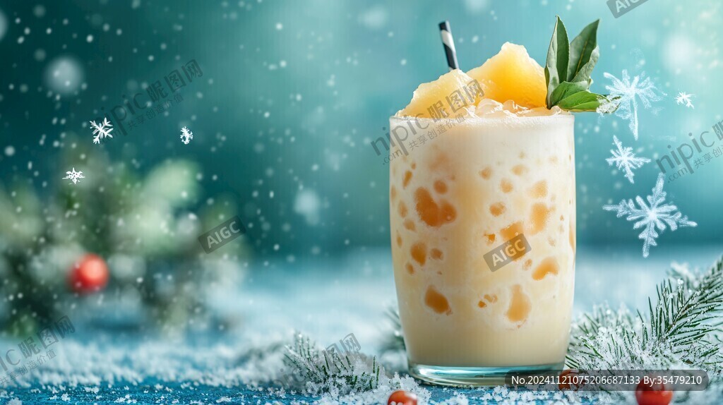 圣诞雪顶饮品