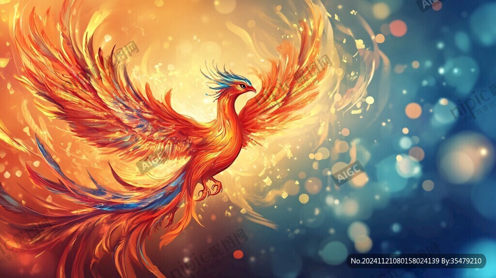 凤凰朱雀插画