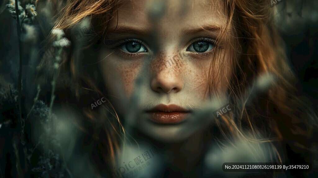 怡然自得的小女孩壁纸