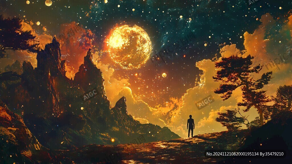 星月河幻想插画