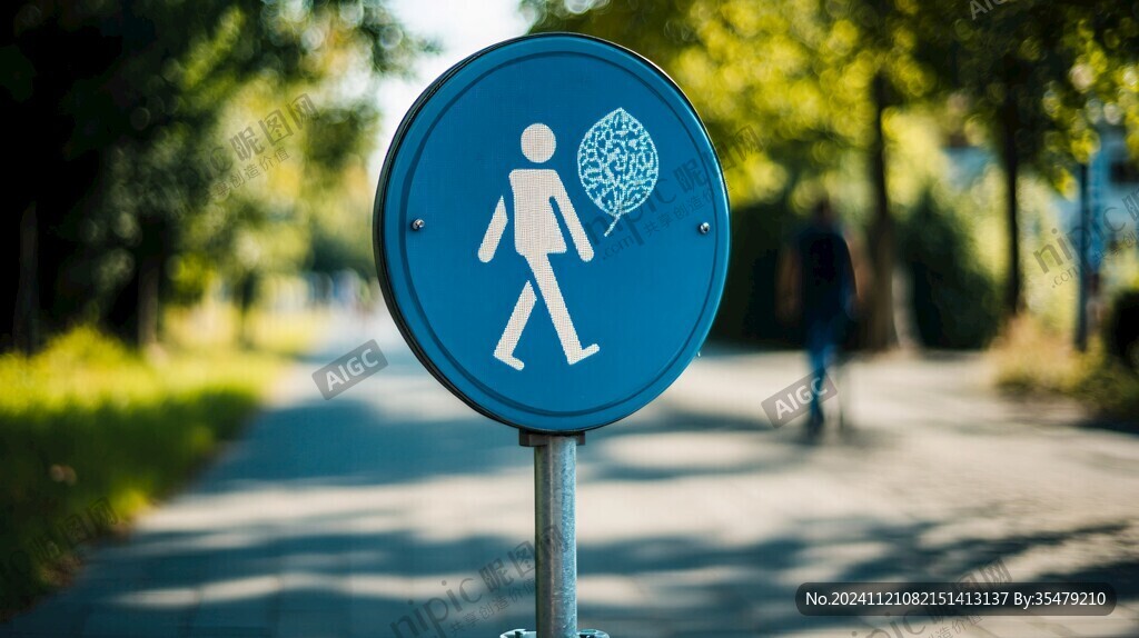 人行步道标识