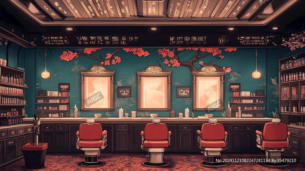复古风格理发店
