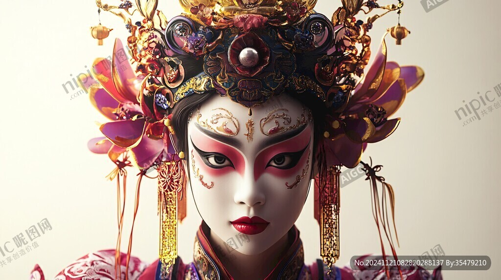 半面妆人物