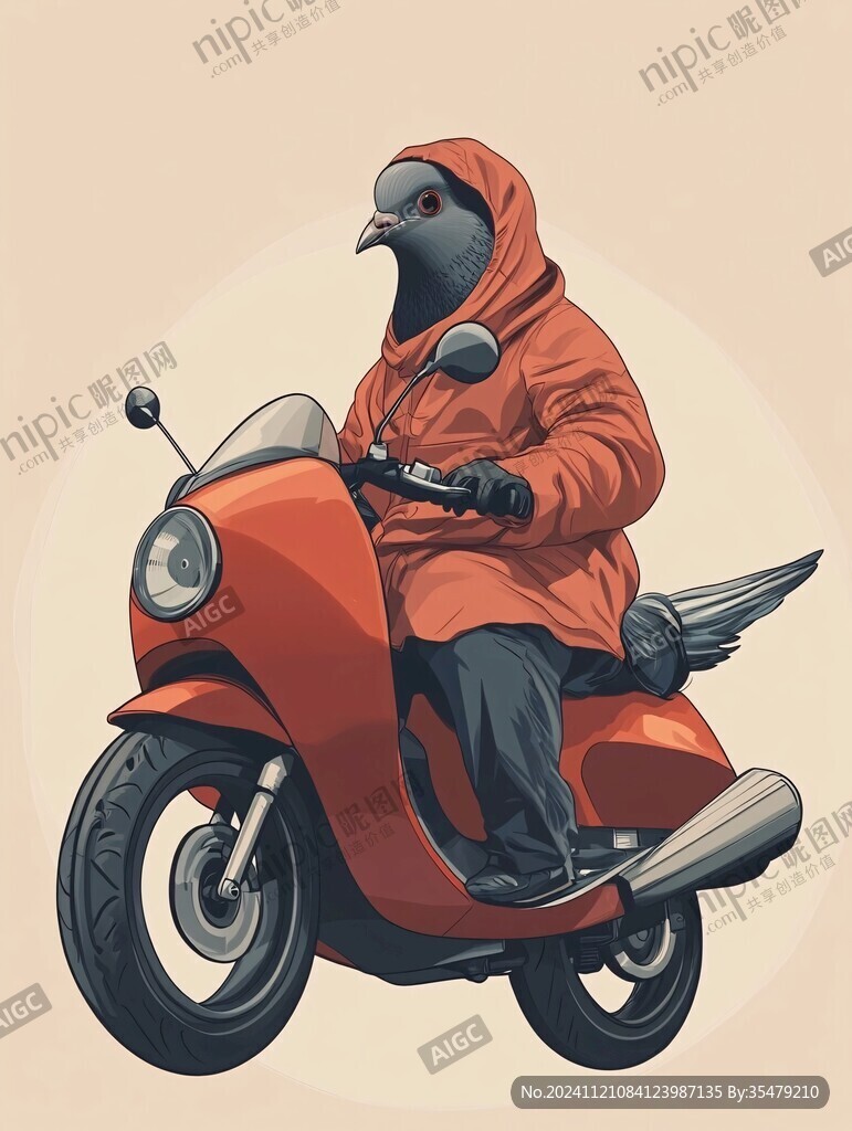 摩托插画